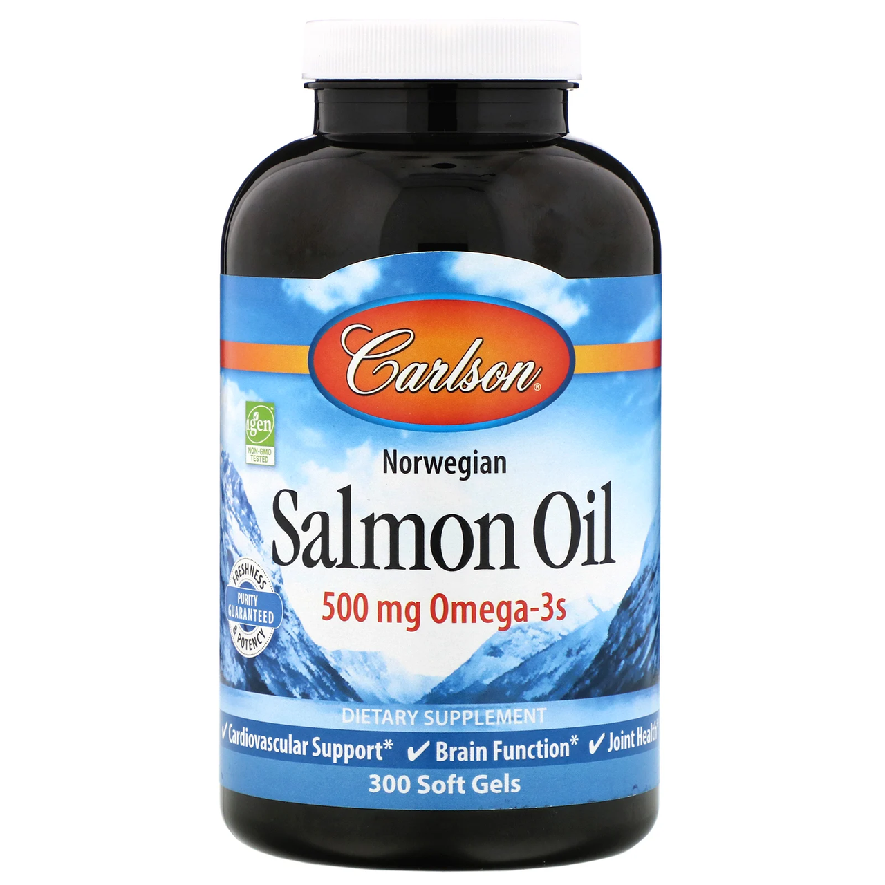 

Масло лосося, Salmon Oil, Carlson Labs, норвежское, 500 мг, 300 капсул