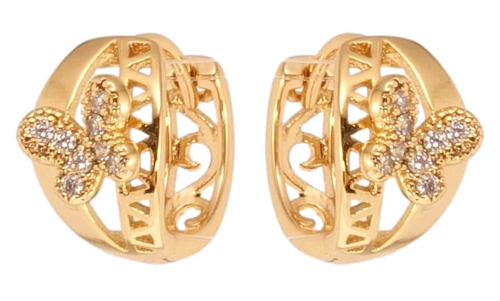 

Серьги Xuping Позолота 18K колечки "Бабочки с цирконием"