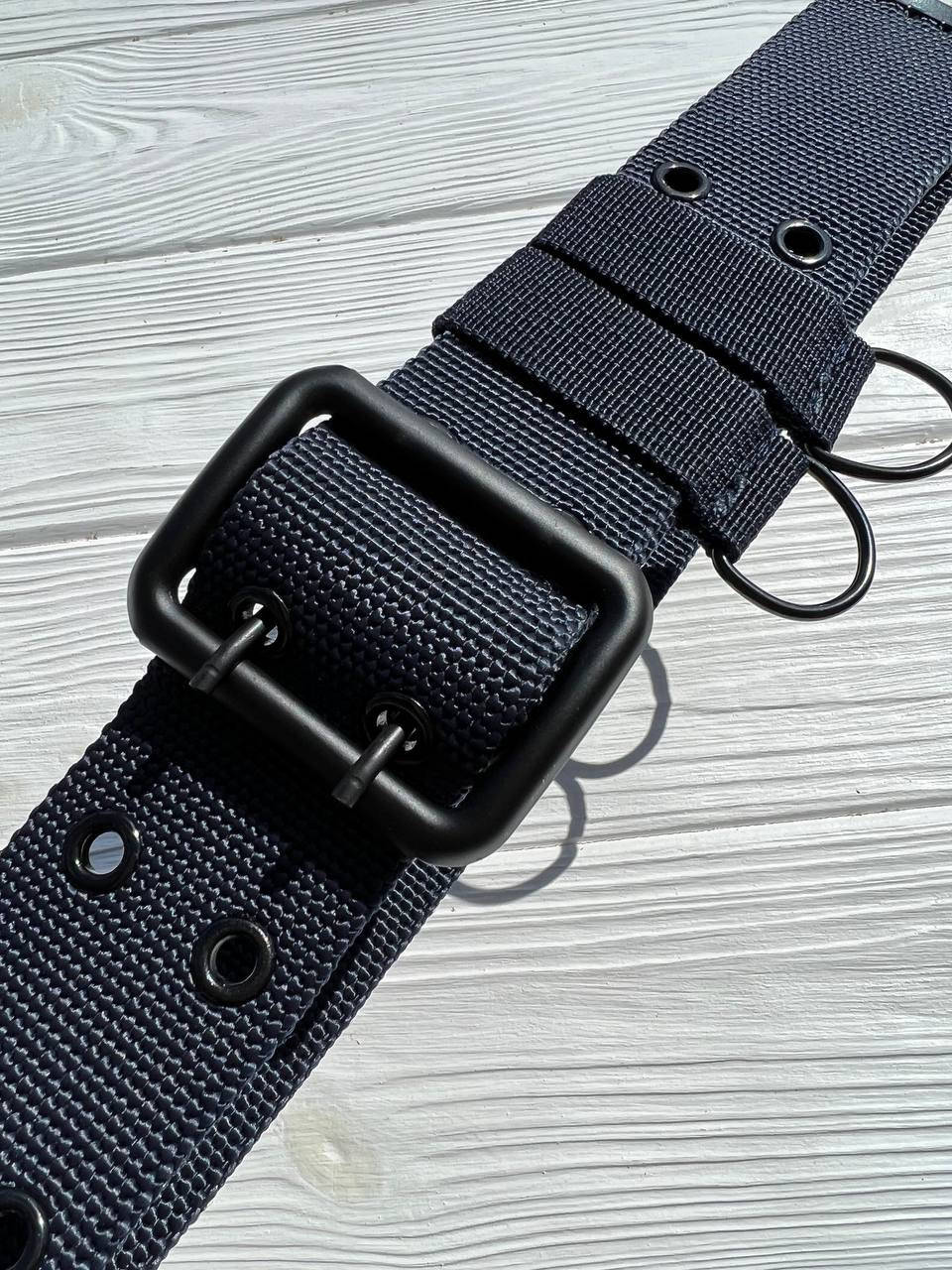 

Тактический ремень чёрный синий Портупея 5 см ширина