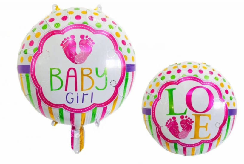 

Фольговані кулі коло "Baby Girl Love". Диаметр:18"(45 см)