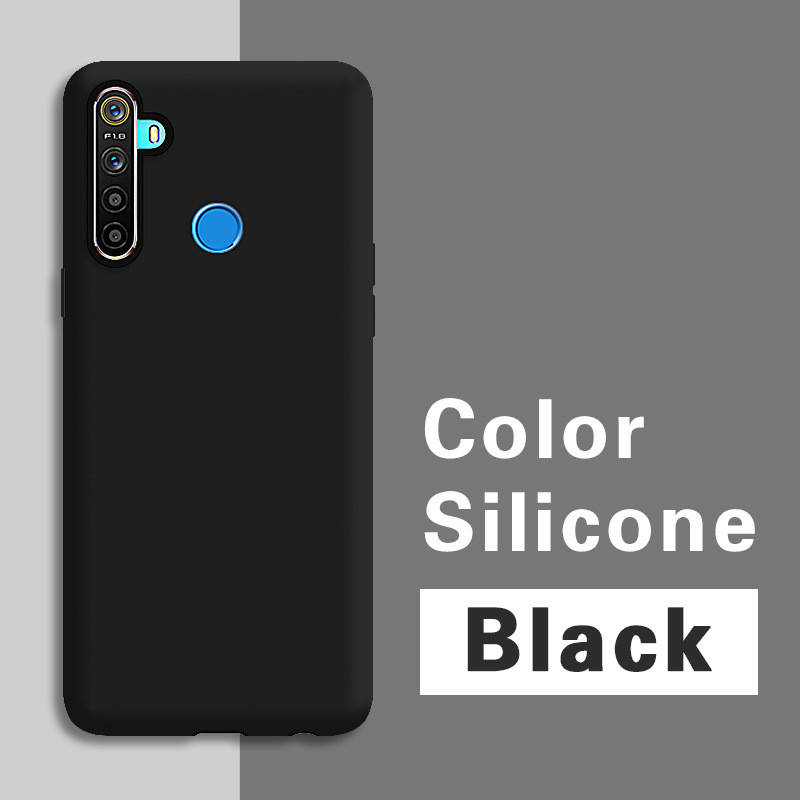 

Цветной силиконовый чехол бампер для Realme 6 ЧЕРНЫЙ черный
