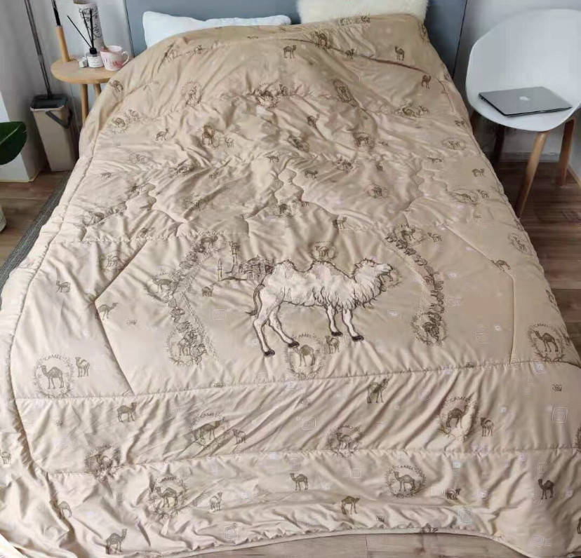 

Одеяло из Верблюжьей шерсти | Тёплое шерстяное одеяло 200*220см. | Одеяло натуральное премиум качества, Бежевый