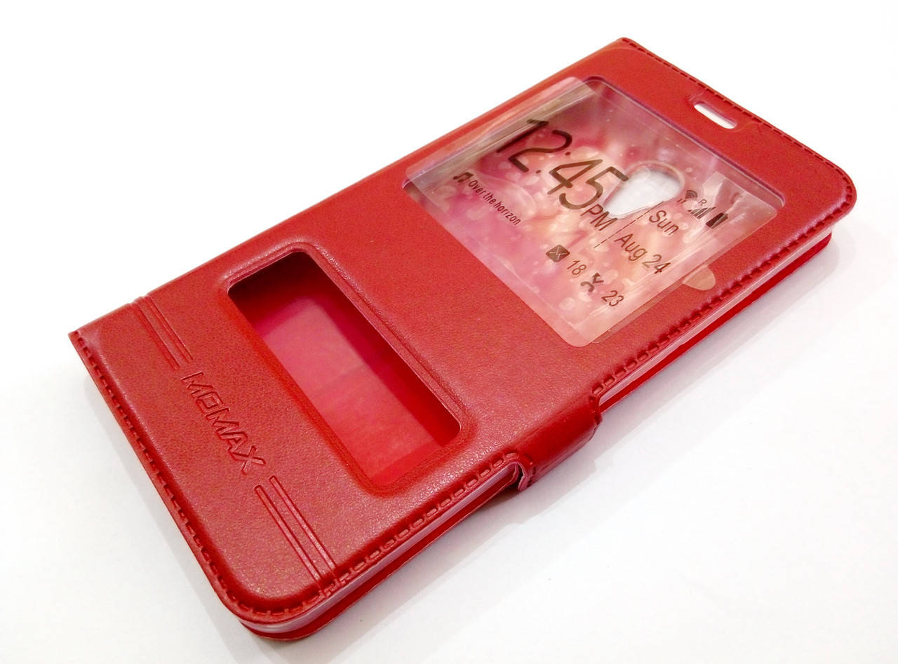 

Чехол книжка с окошками momax для Meizu M5s красный