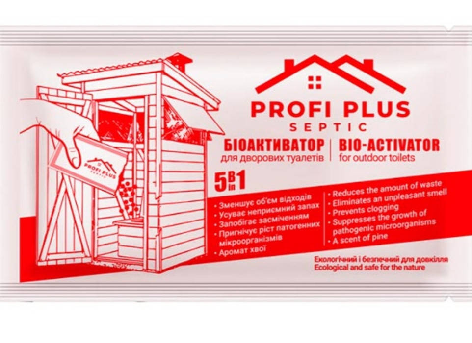 

Біоактиватор для дворових туалетів 5 в 1 550г 25г*22шт Profi Plus