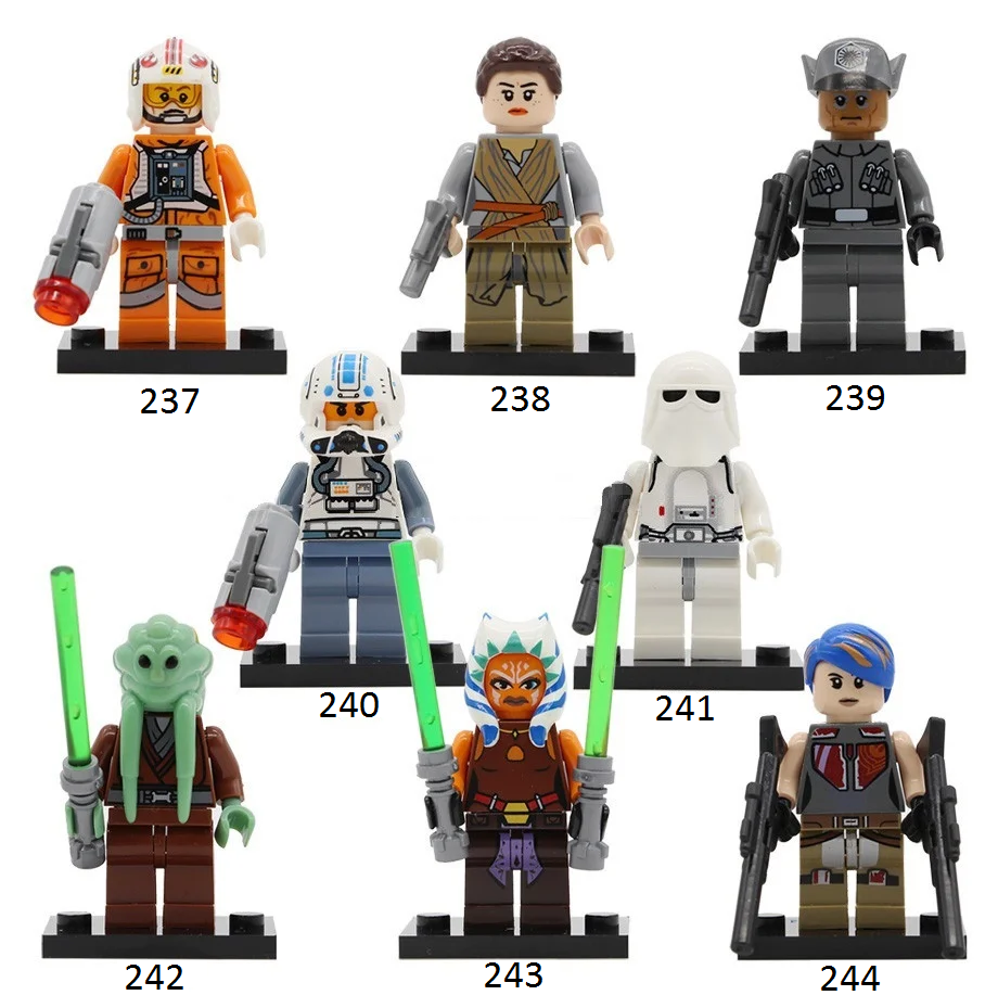 

Фигурки Star Wars звездные войны Рей Люк Скайуокер Асока Тано Кит_Фисто