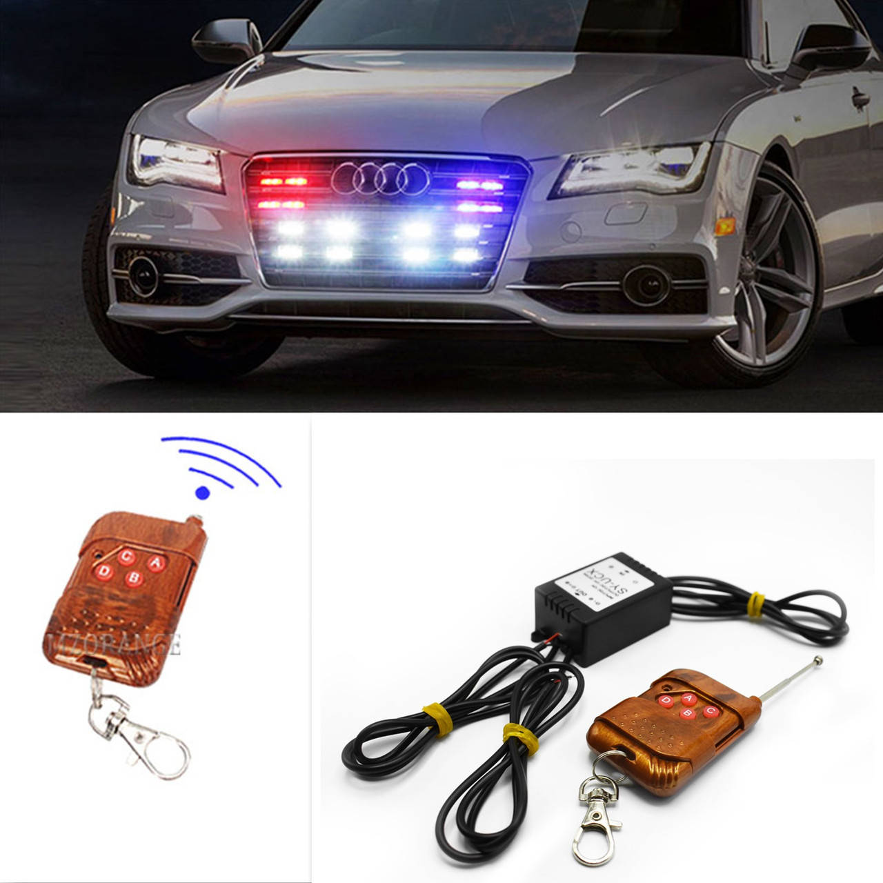 

Дистанционный (ДУ) блок управления автомобильными ДХО или габаритами, двухканальный с эффектом стробоскопа