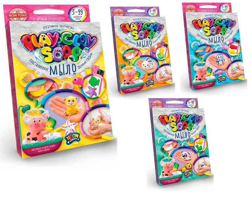 

Набор творчества Пластилиновое мыло PLAY CLAY SOAP мал укр PCS-02-01U.02U.03U.04U "Danko Toys"