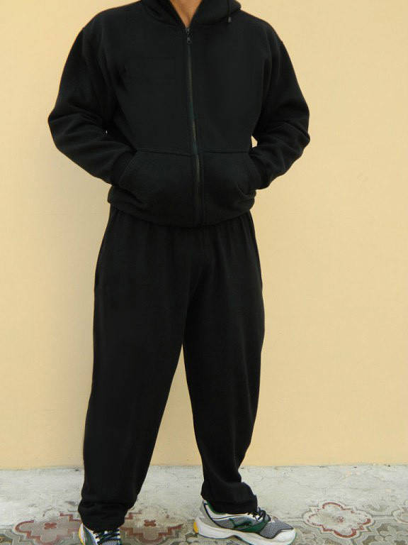 

Спортивный костюм (теплый) однотонный XXL, Черный