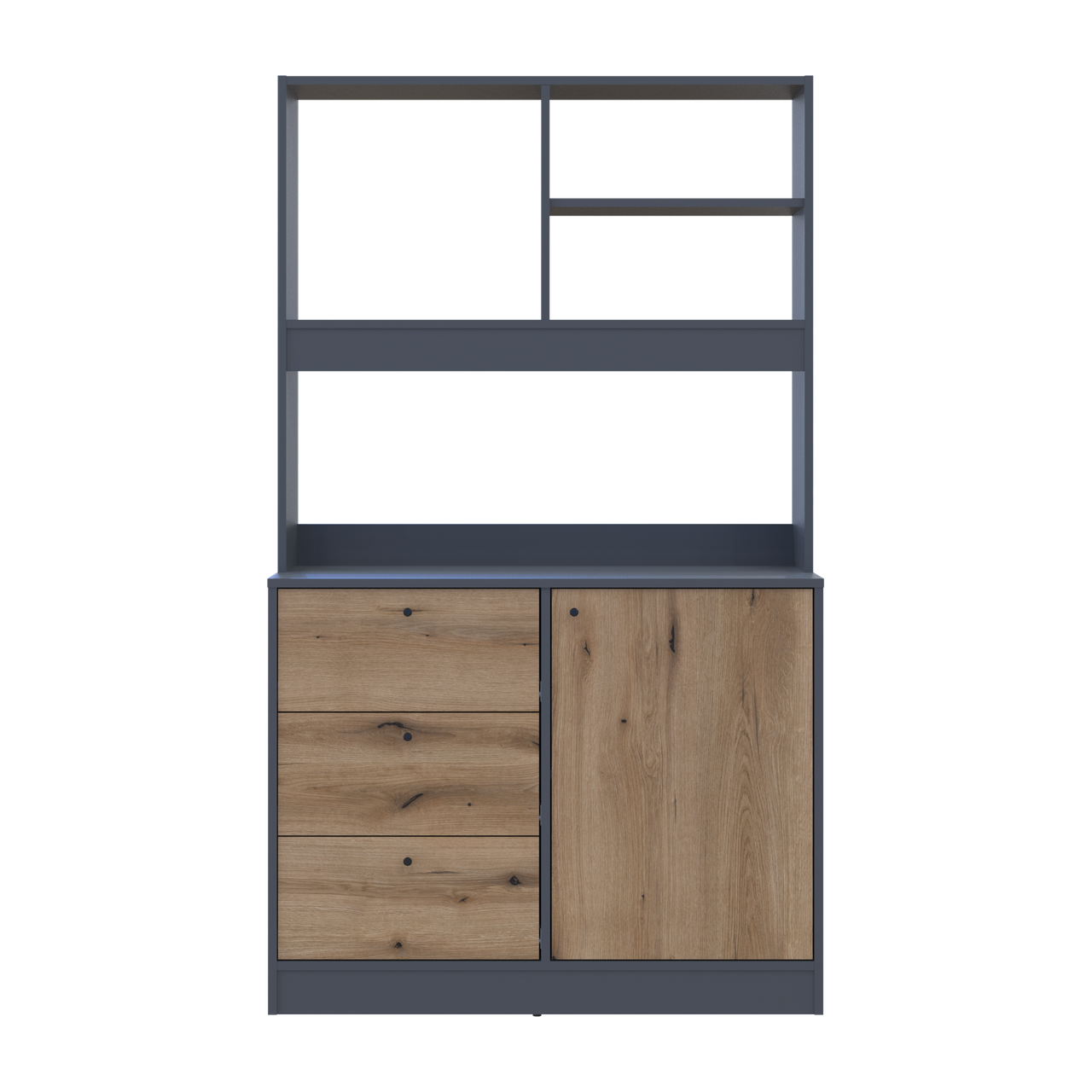 Міні-кухня Doros Лея Графіт/Дуб Евок ДСП 100х43х171 (81359336) 5