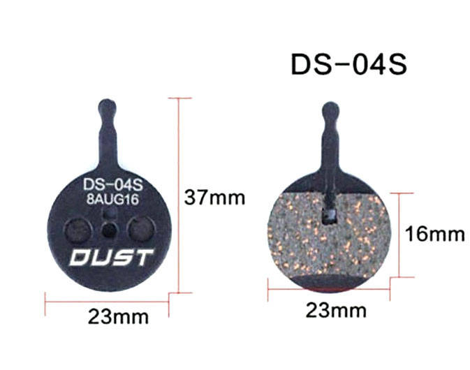 

Тормозные колодки дисковые для велосипеда, DUST DS-04S (AVID BB5), полуметалл