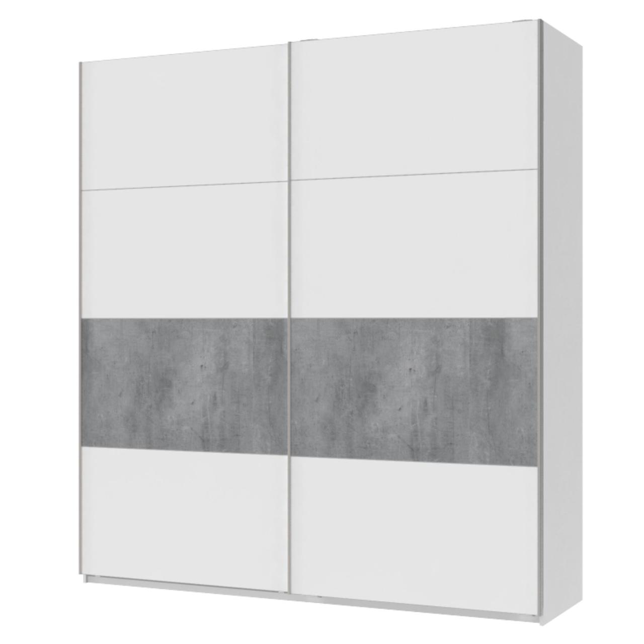 Шафа купе Doros G-Caiser Білий / Білий вставка Бетон 2 ДСП / 4 частини 220х60х240 (42003004) 3