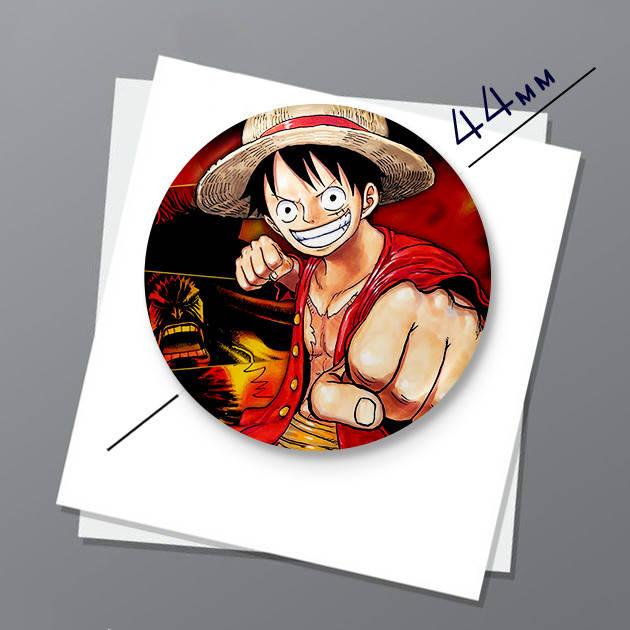 

"Манки Д. Луффи (Ван Пис / One Piece)" магнит круглый Ø44 мм