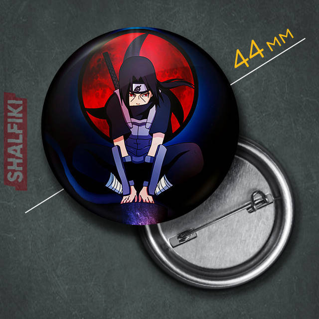 

"Итачи Учиха (Наруто / Naruto)" значок круглый на булавке Ø44 мм