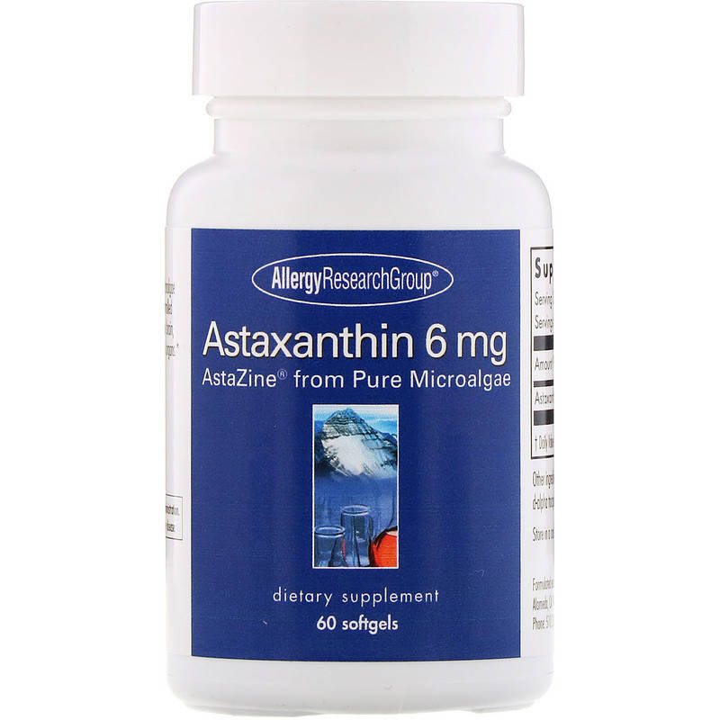 

Allergy Research Astaxanthin / Астаксантин 6 мг 60 капсул