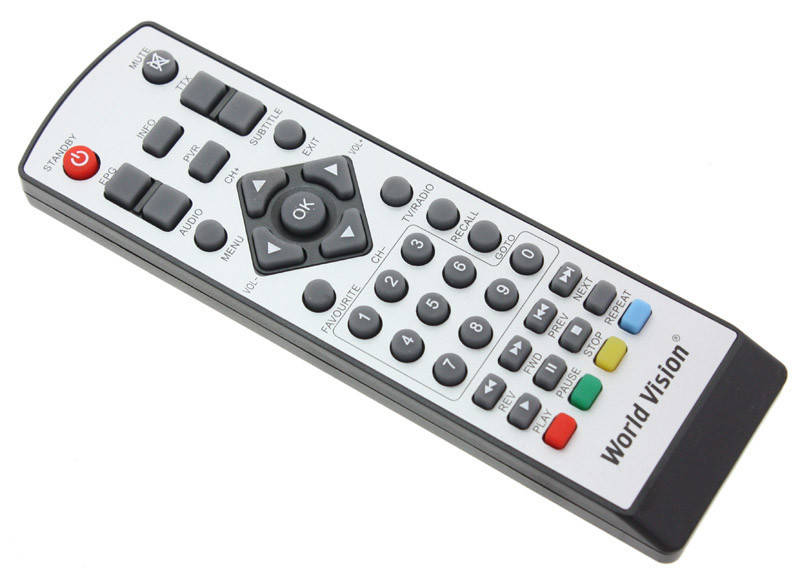 

Пульт для Т2 ресивера World Vision t38/t39/t58, Серый