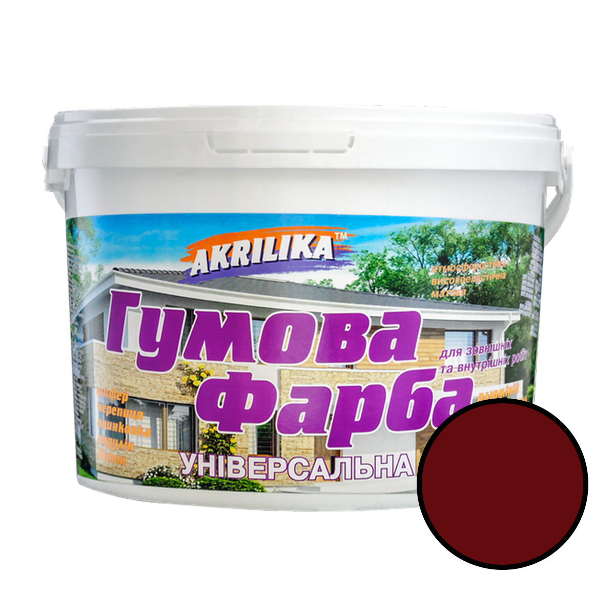 

Резиновая краска Akrilika красно-коричневый 1.2кг