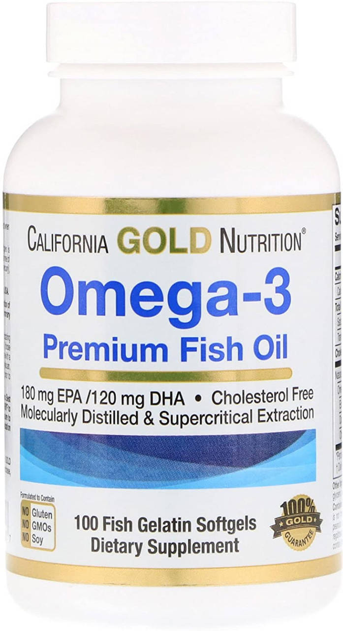 

California Gold Omega-3 Premium Fish Oil 100 гелевых капсул