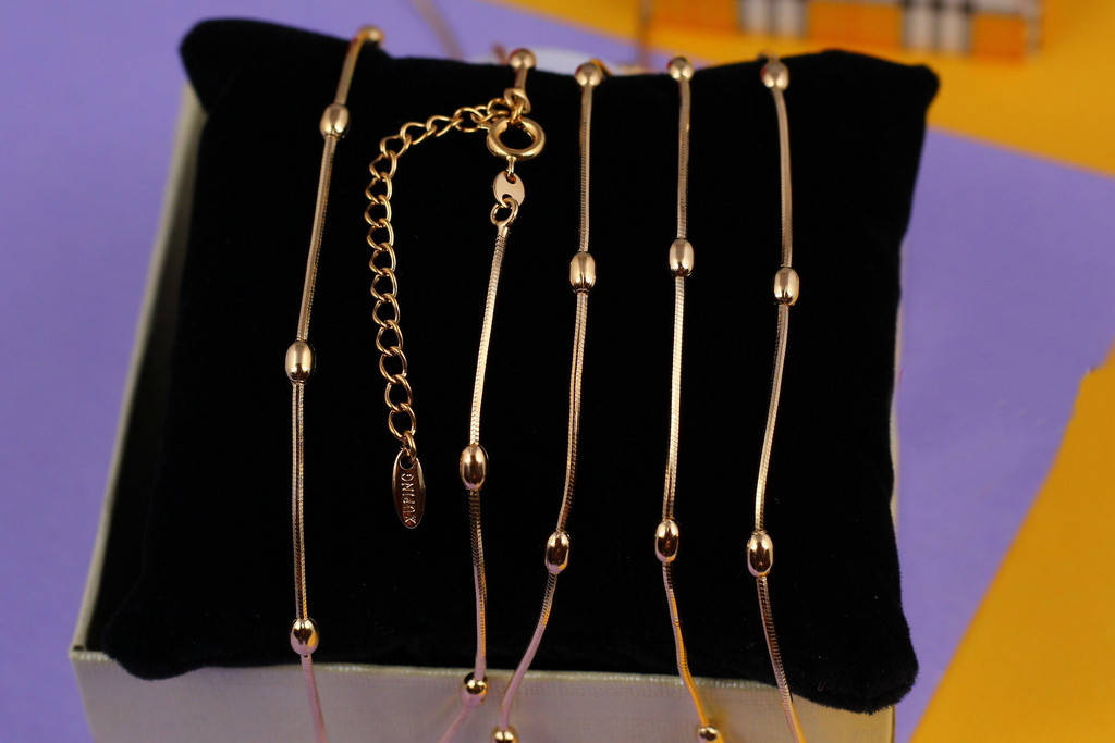 

Цепь Xuping Jewelry жгут с овальными шариками 60 см золотистая