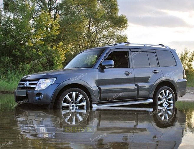 

ДЕФЛЕКТОРЫ ОКОН (ВЕТРОВИКИ) MITSUBISHI PAJERO WAGON IV 2007- (4 ШТ.)