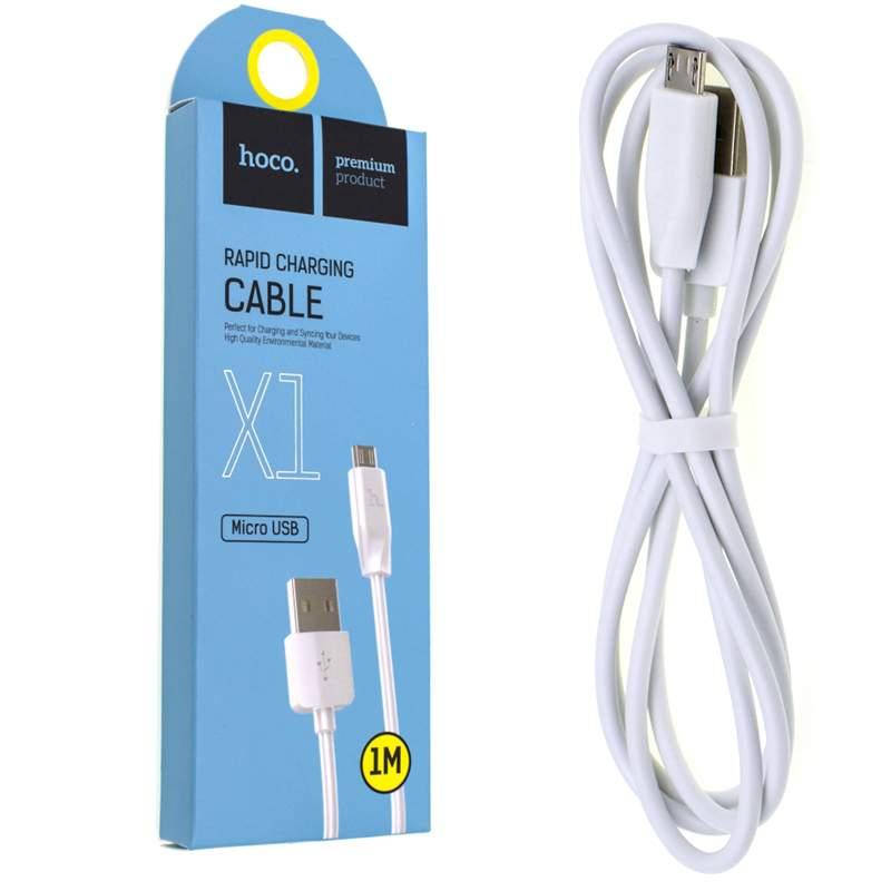 

Кабель USB Hoco X1 Rapid Micro 1m, белый