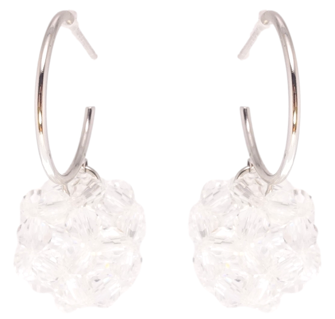 

Серьги Xuping Родий подвески на гвоздике "Шарики из бусин"