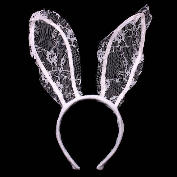 

Обруч " Ушки Зайчика " гипюровые, Белый