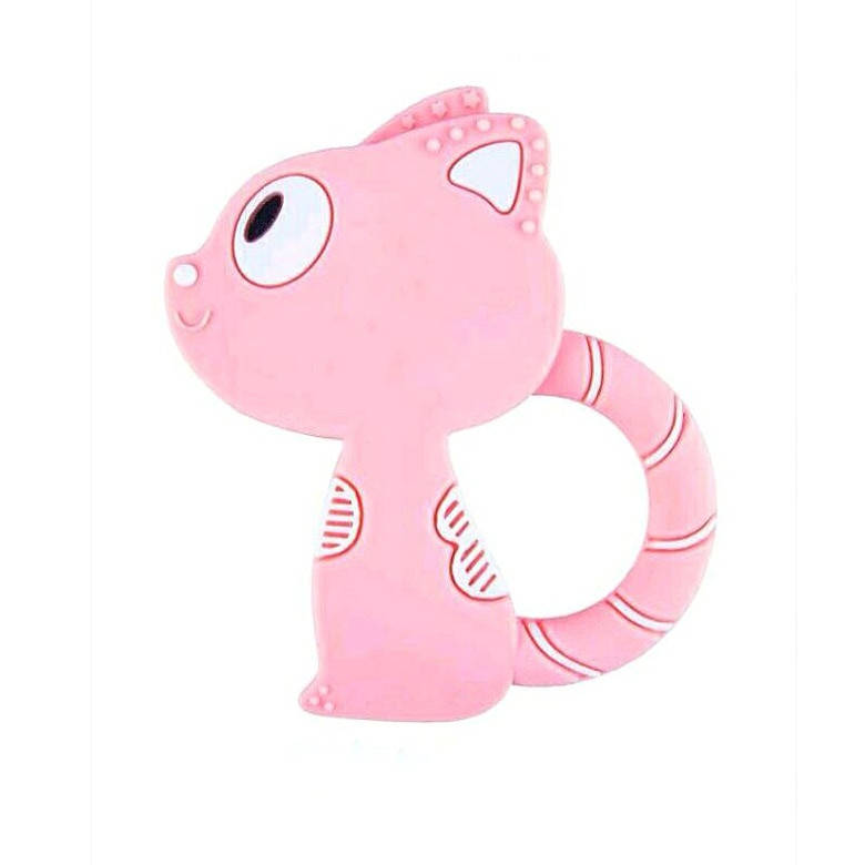

Кошечка грызунок (прорезыватель) для зубов силиконовый Розовый