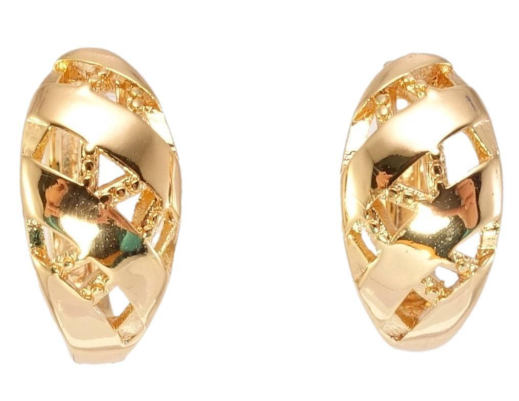 

Серьги Xuping M&L желтый оттенок колечки "Декоративный орнамент"
