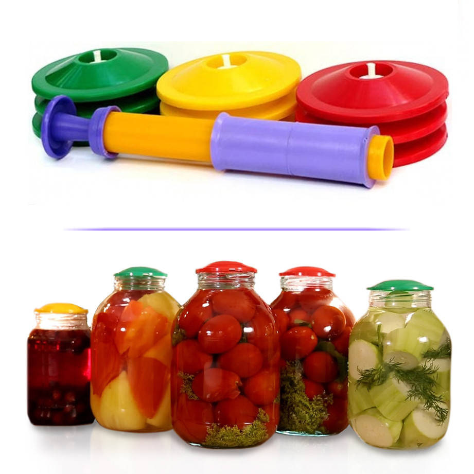 

Набор для вакуумного хранения продуктов (9 крышек+насос)