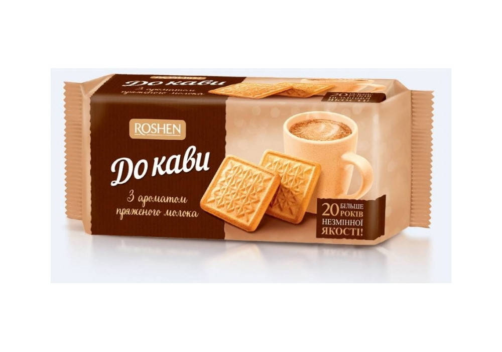 

Печенье к кофе топленое молоко Рошен 185 гр