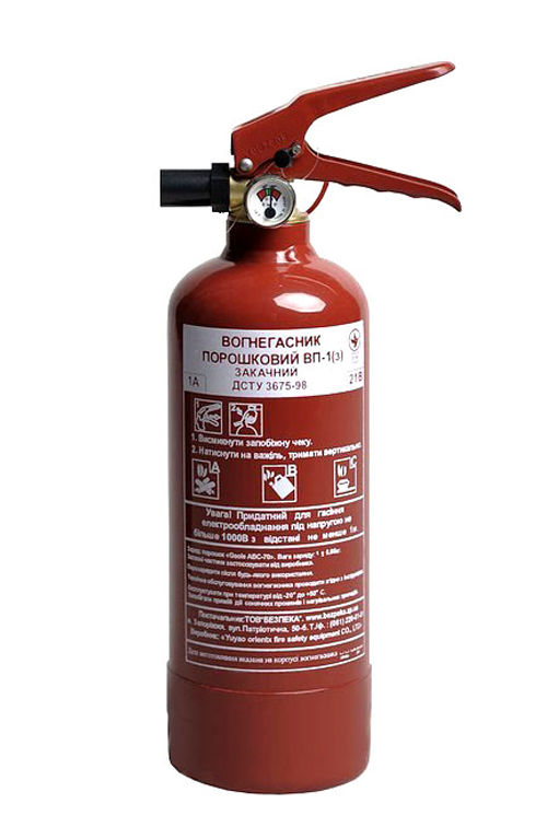 

Огнетушитель порошковый 1 кг ОП-1 с манометром Пожтехника