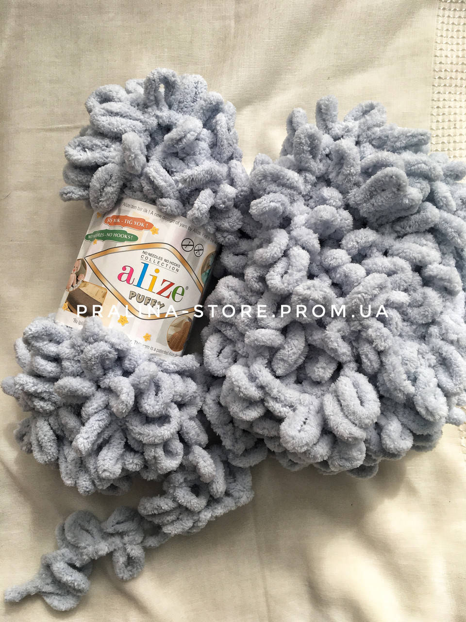 

Турецкая фантазийная пряжа Puffy Alize серого цвета, Разные цвета
