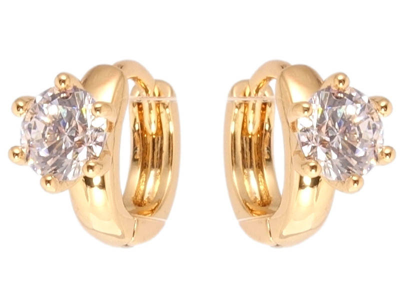 

Серьги детские Xuping Позолота 18K колечки "Кристальный блеск"