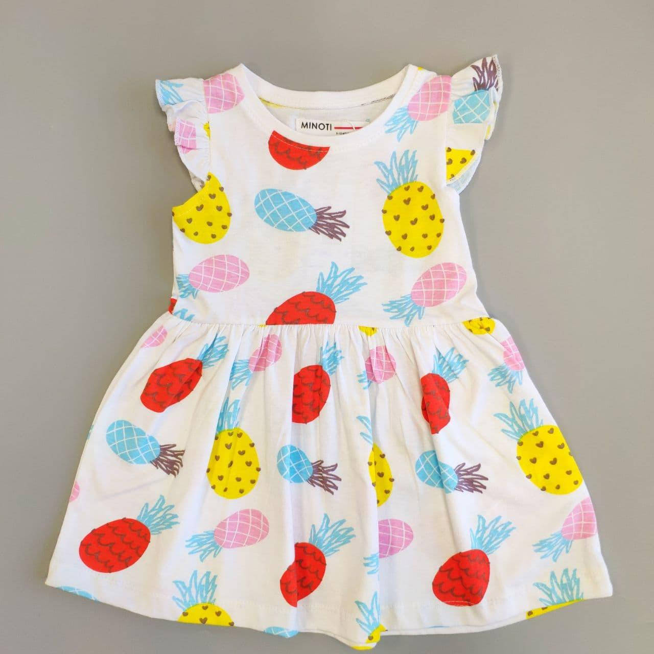 

Летнее платье для девочки Minoti Ананасы 2TDRESS03 Белый