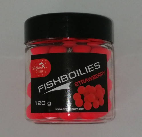 

Бойлы Dolphin FISHBOILIES Strawberry (Клубника) 14 мм 120 г