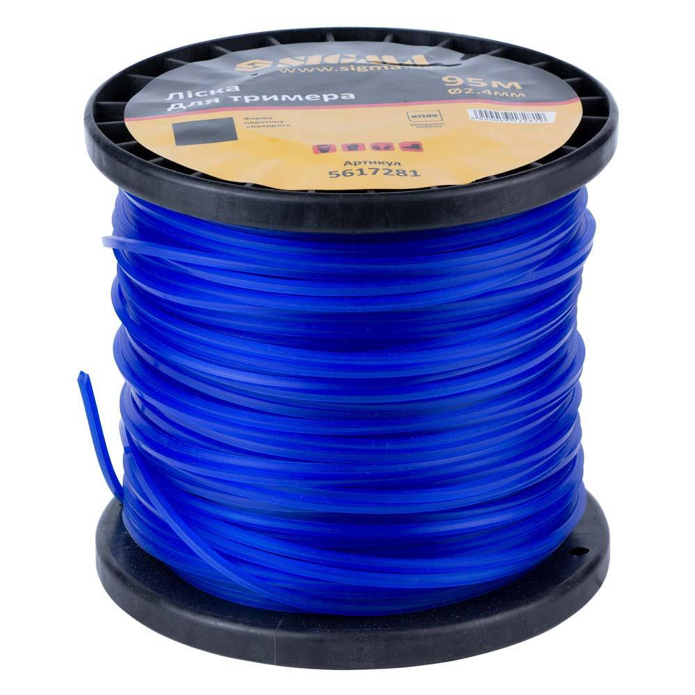 

Леска для триммера, мотокосы, бензокосы квадрат 2.4 мм, 95м SIGMA (5617281)