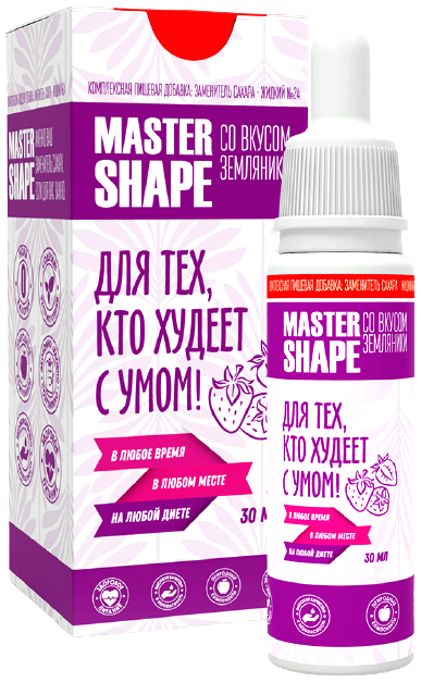

Сахарозаменитель в жидкой форме ФитПарад Master Shape №24 вкус ”Земляника” (30 мл)