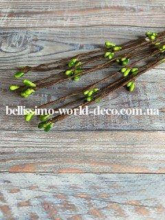 

Декоративная веточка с тычинками "Верба", Салатовый 40 см., упаковка/10 шт