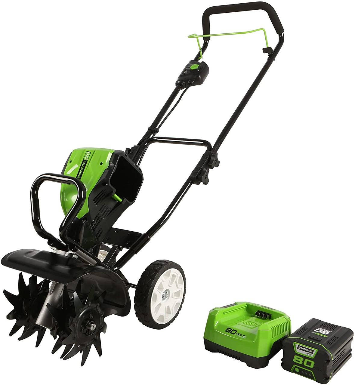 

Аккумуляторный бесщеточный культиватор Greenworks Pro 80 V с АКБ 2Ah и ЗУ TL80L210