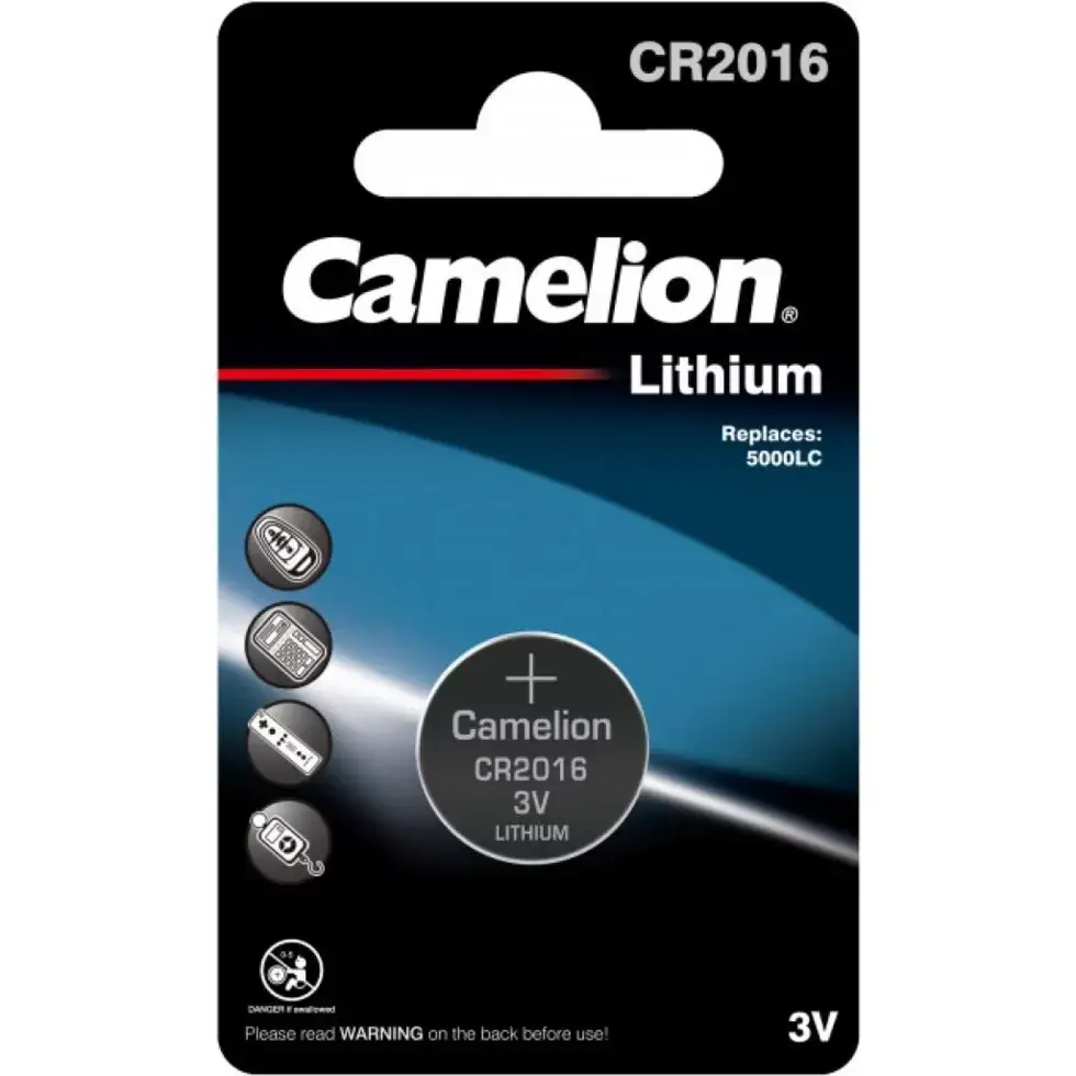 

Дисковая батарейка CAMELION Lithium Cell 3V CR2016