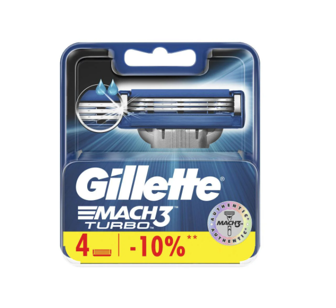 

Лезвия для бритья Gillette Mach 3 TURBO (4 шт)