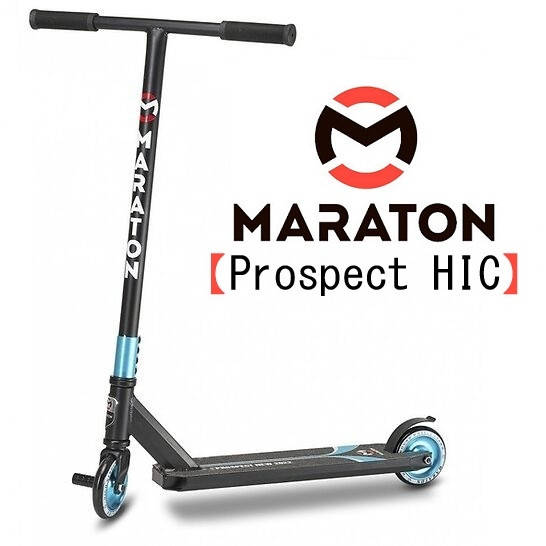 

Трюковый самокат Maraton Prospect HIC Черно синий + Пеги
