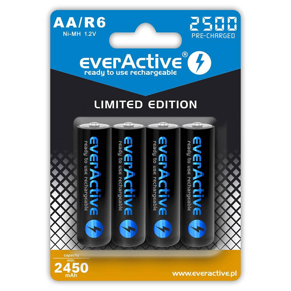 

Аккумуляторы everActive AA/R6 1.2V Ni-MH 2500 мАч набор из 4 шт.