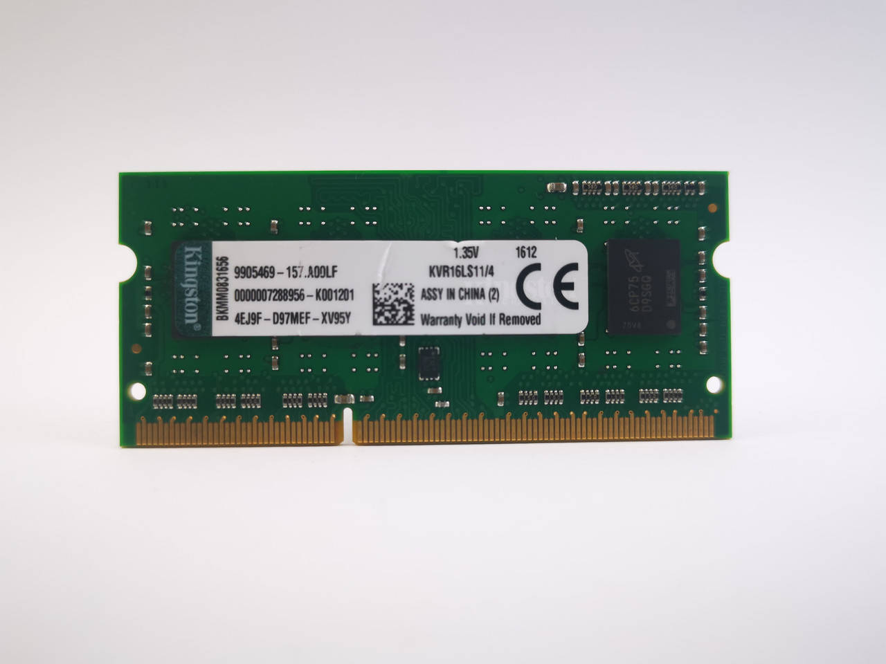 

Оперативная память для ноутбука SODIMM Kingston DDR3L 4Gb 1600MHz PC3L-12800S (KVR16LS11/4) Б/У
