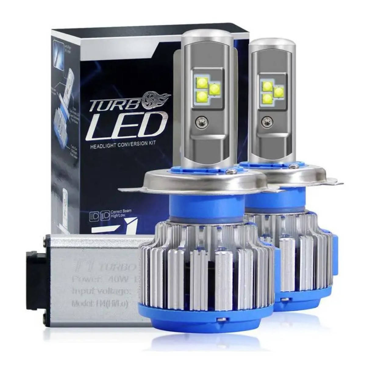 

Автомобильные LED лампы "TURBO LED T1" H4 цоколь (70Вт,7000Лм,6000К,8-48v,CREE)