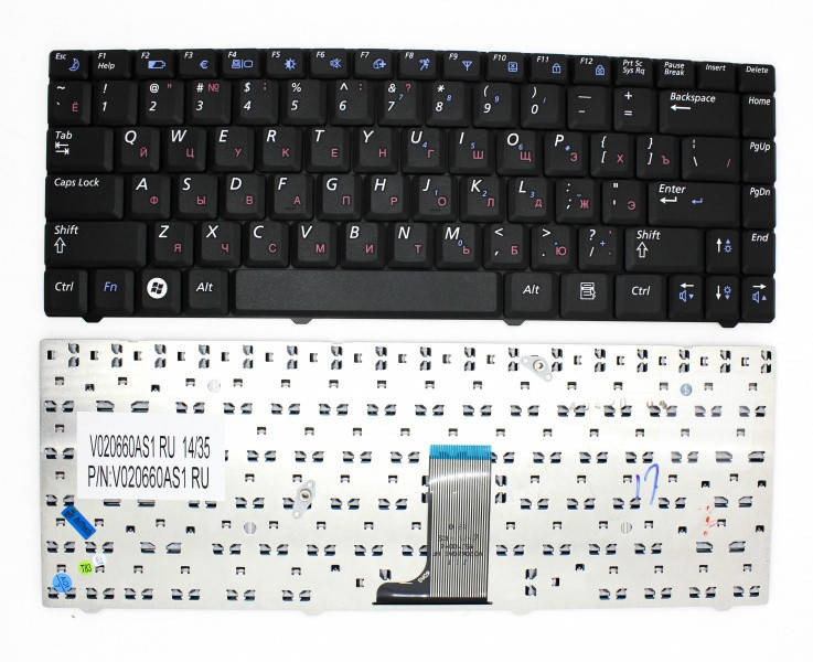 

Клавиатура для ноутбука Samsung R519, R517 RU черная новая, Черный