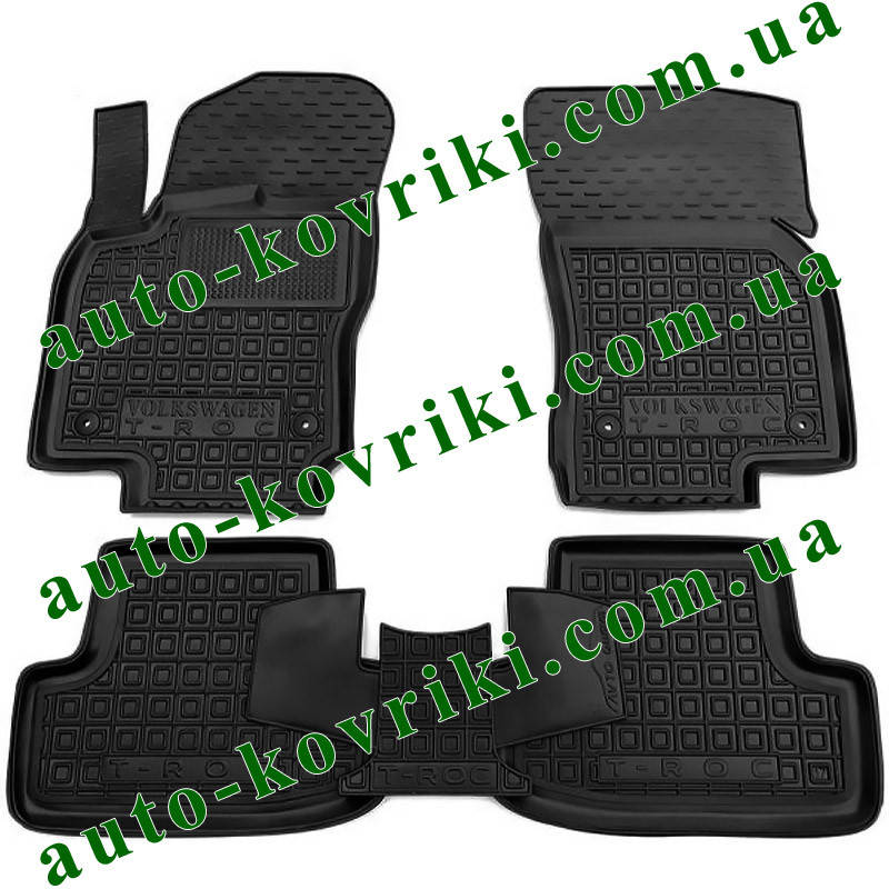 

Резиновые коврики в салон Volkswagen T-Roc 2017- (Avto-Gumm), Черный
