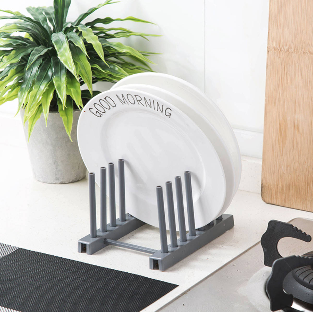 

Сушилка для посуды 5907 17х11х2 см серая