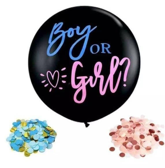 

Латексный ГЕНДЕРНЫЙ ШАР Boy OR girl 90см (36"), Черный