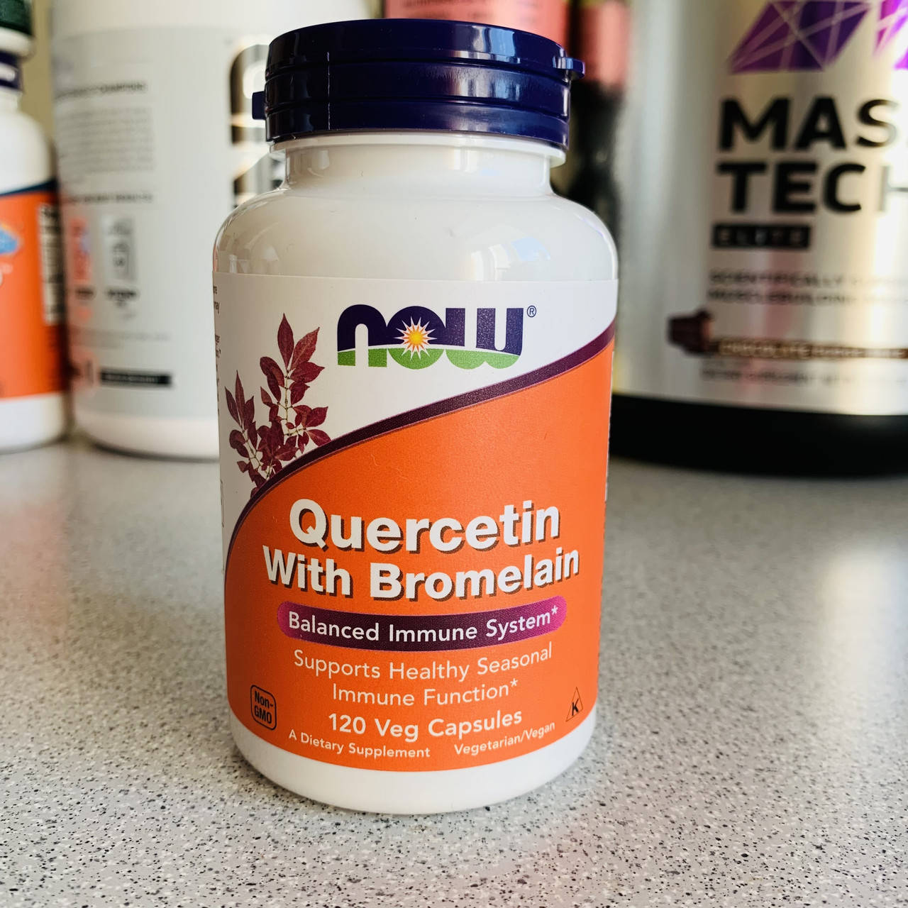 

Now Foods, кверцетин с бромелаином, 120 растительных капсул